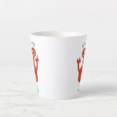 Funny Big Eyed glimlach Cute Monster Name Latte Mok (Voorkant)