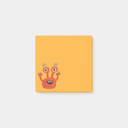 Funny Big Eyed Smilling Cute Monster Post-it® Notes (Voorkant)