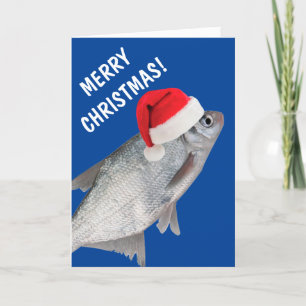 Funny Big Fish Kerstmis Feestdagen Kaart