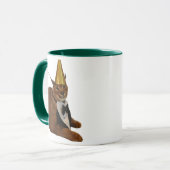 Funny Big Floppa Birthday Cat Meme Double Sided  Mok (Voorkant links)