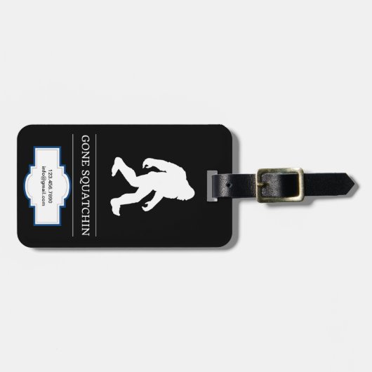 Funny Big Foot Gone Squatchin Sasquatch Bagagelabel (Voorkant horizontaal)