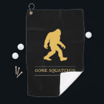 Funny Big Foot Gone Squatchin Sasquatch Golfhanddoek<br><div class="desc">Fun cadeau voor iedereen. Om de kleur van de Bigfoot te veranderen,  druk eenvoudig de pas het knoop aan en kies om het even welke kleur.</div>