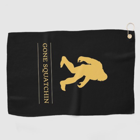 Funny Big Foot Gone Squatchin Sasquatch Golfhanddoek (Horizontaal)
