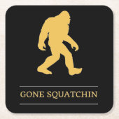 Funny Big Foot Gone Squatchin Sasquatch Kartonnen Onderzetters (Voorkant)