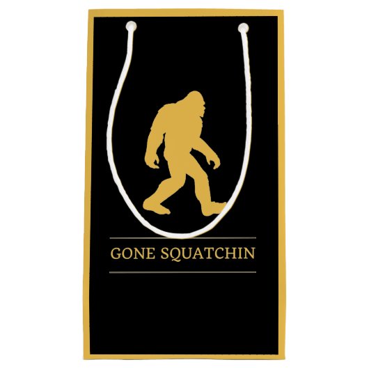 Funny Big Foot Gone Squatchin Sasquatch Klein Cadeauzakje (Voorkant)