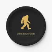 Funny Big Foot Gone Squatchin Sasquatch Papieren Bordje (Voorkant)
