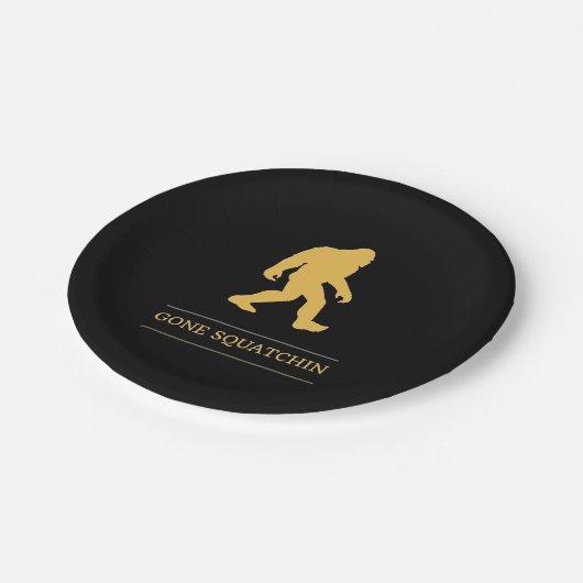 Funny Big Foot Gone Squatchin Sasquatch Papieren Bordje (Gekanteld)