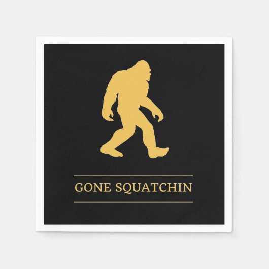 Funny Big Foot Gone Squatchin Sasquatch Servet (Voorkant)