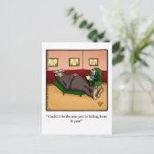 Funny Big Foot Humor Briefkaart (Staand voorkant)