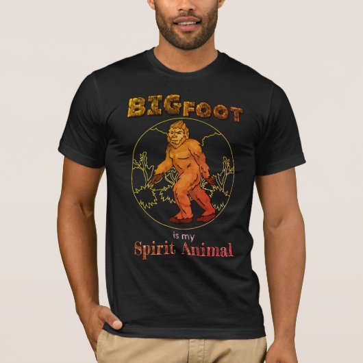 Funny Big Foot is mijn Geest Dier T-shirt (Voorkant)
