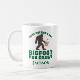 Funny Big Foot Pub Crawl Name St Patricks Day Koffiemok