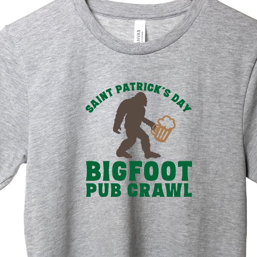 Funny Big Foot Pub kruipt St Patricks Day T-Shirt