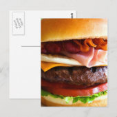 Funny big hamburger briefkaart (Voorkant / Achterkant)