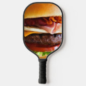 Funny big hamburger pickleball paddle (Achterkant)