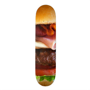 Funny big hamburger skateboard