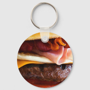 Funny big hamburger sleutelhanger