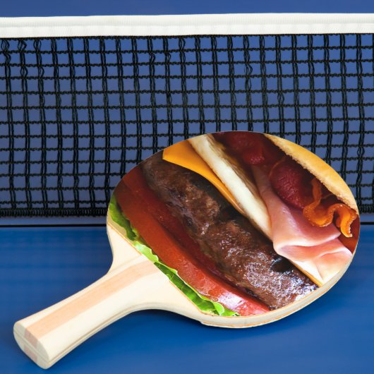 Funny big hamburger tafeltennisbatje (Insitu)