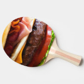 Funny big hamburger tafeltennisbatje (Zijkant)