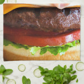 Funny big hamburger theedoek (Gevouwen)