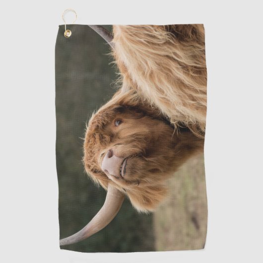 Funny big hiry Scottish Highland Golfhanddoek (Voorkant)
