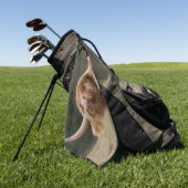 Funny big hiry Scottish Highland Golfhanddoek (Groen)