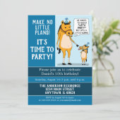Funny Big Horse and Little Horse Birthday Party Kaart (Staand voorkant)