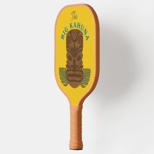 Funny Big Kahuna Tiki Mask Vaderdag Pickleball Paddle (Links)