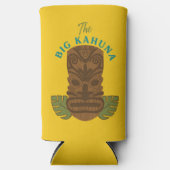 Funny Big Kahuna Tiki Mask Vaderdag Seltzer Blikjeskoeler (Voorkant)