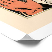 Funny big mouth  bier drink cartoon poster (Hoek)