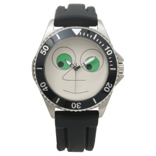 Funny Big Nosed Man Face Horloge
