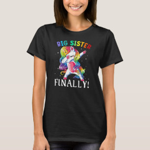 Funny Big Sister eindelijk Unicorn Cute Family T-shirt