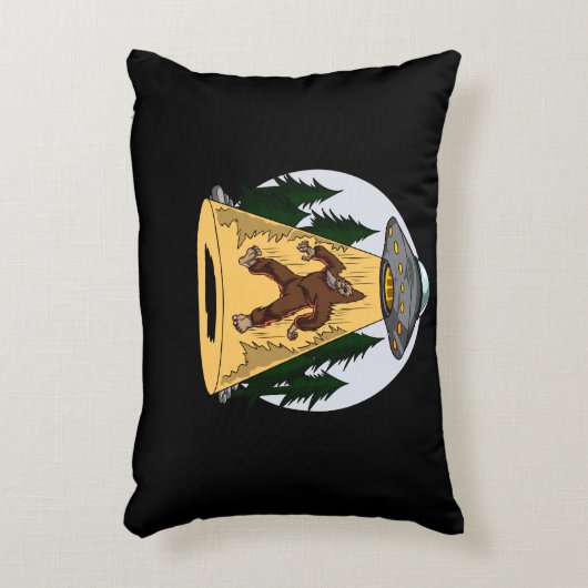 Funny Bigfoot Alien Abduction Space UFO Accent Kussen (Voorkant(Verticaal))