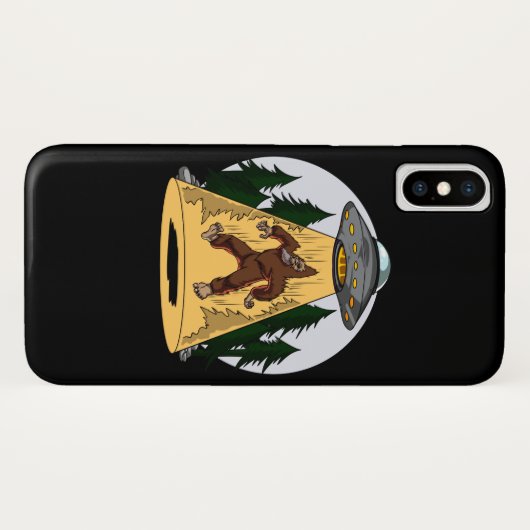Funny Bigfoot Alien Abduction Space UFO Case-Mate iPhone Case (Achterkant (horizontaal))