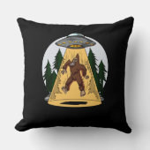 Funny Bigfoot Alien Abduction Space UFO Kussen (Voorkant)