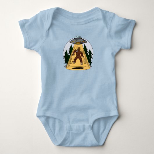 Funny Bigfoot Alien Abduction Space UFO Romper (Voorkant)