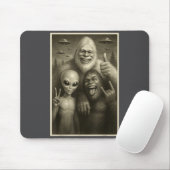 Funny Bigfoot, Alien, &amp; Yeti Sasquatch Rock On Muismat (Met muis)