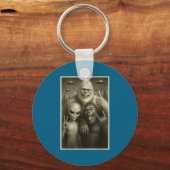 Funny Bigfoot, Alien, & Yeti Sasquatch Rock On Sleutelhanger (Voorkant)