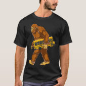 Funny Bigfoot Bus Driver Sasquatch School Bus Love T-shirt (Voorkant)