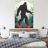 Funny Bigfoot Canvas Afdruk (Insitu (Slaapkamer))