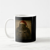 Funny Bigfoot Christmas – Xmas Sasquatch Mugshot  Koffiemok (Links)