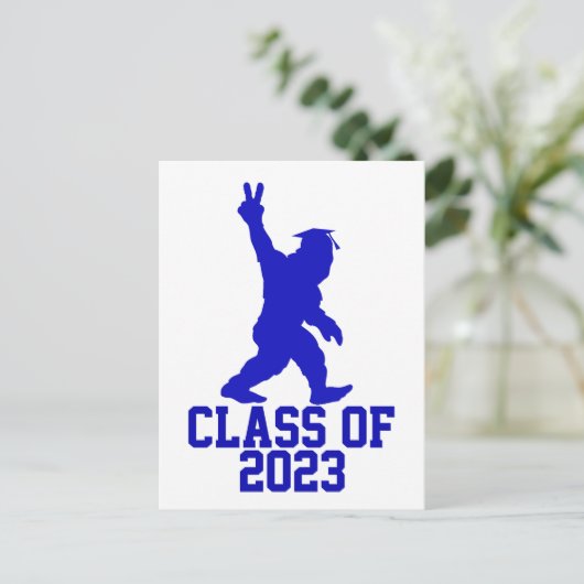 Funny Bigfoot Class of 2023 - Afstuderen 2023 Briefkaart (Staand voorkant)