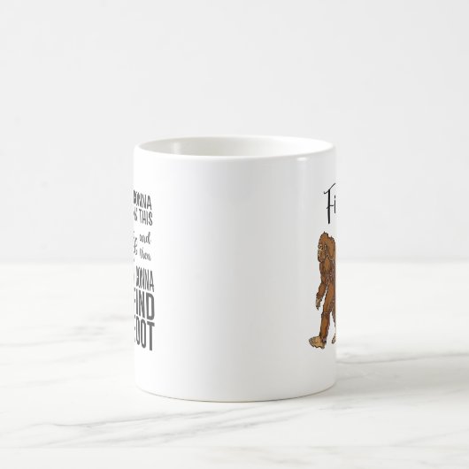 Funny Bigfoot Coffee Mok (Center)