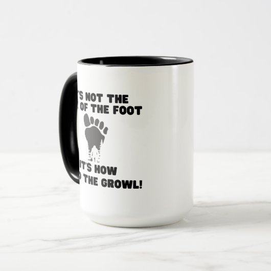 Funny Bigfoot Coffee Mok voor Sasquatch Believer (Voorkant links)