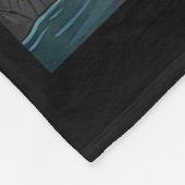 Funny Bigfoot Fishing Mens Alien Sasquatch Fishing Fleece Deken (Hoek)