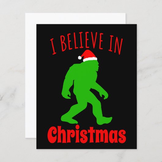 Funny Bigfoot geloof ik in Kerstmis (Voorkant / Achterkant)