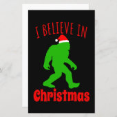 Funny Bigfoot geloof ik in Kerstmis (Voorkant / Achterkant)