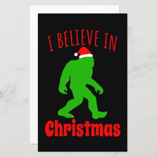 Funny Bigfoot geloof ik in Kerstmis (Voorkant / Achterkant)