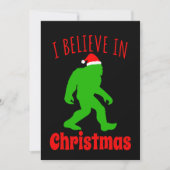 Funny Bigfoot geloof ik in Kerstmis Bedankkaart (Voorkant)