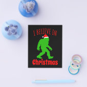 Funny Bigfoot geloof ik in Kerstmis Flyer (Enkel)