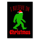 Funny Bigfoot geloof ik in Kerstmis Kaart (Voorkant)